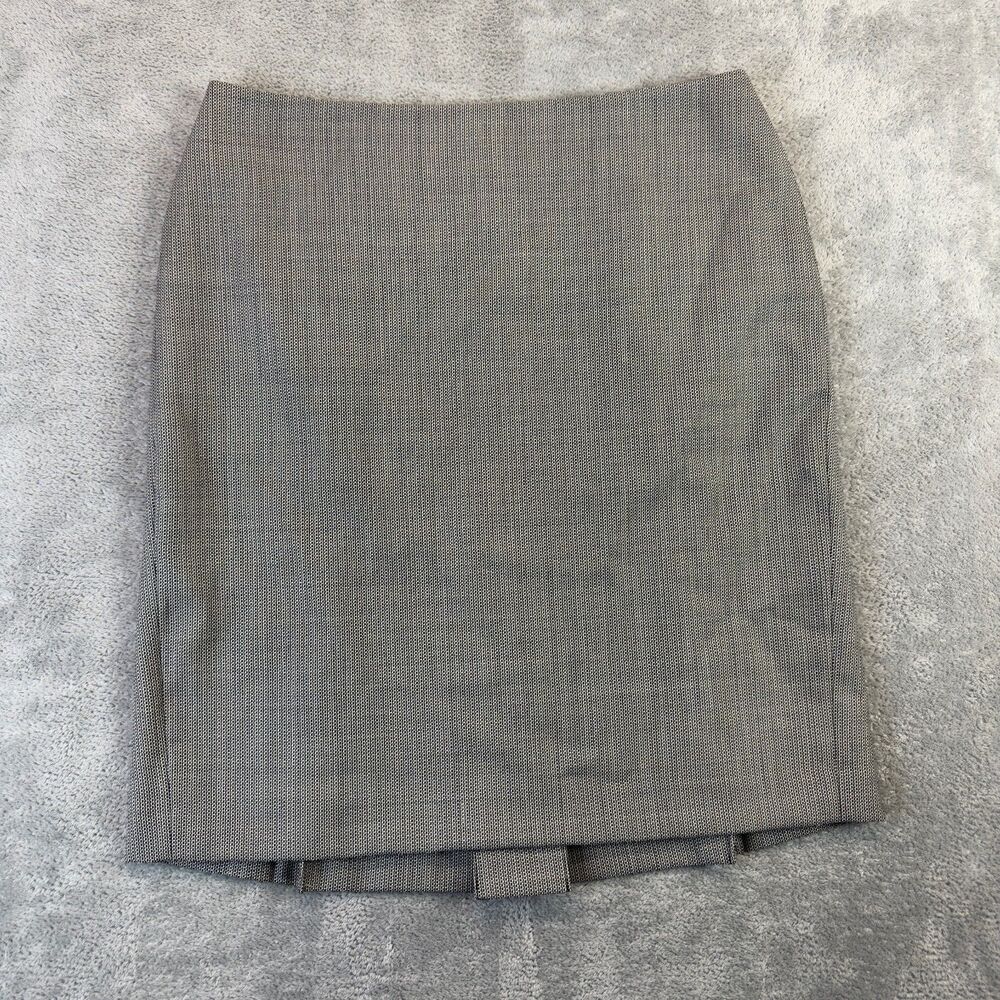 Talbots Skirt Women's 10 Petite Gray A-Line Wool Micro Dot Office Interview Cute